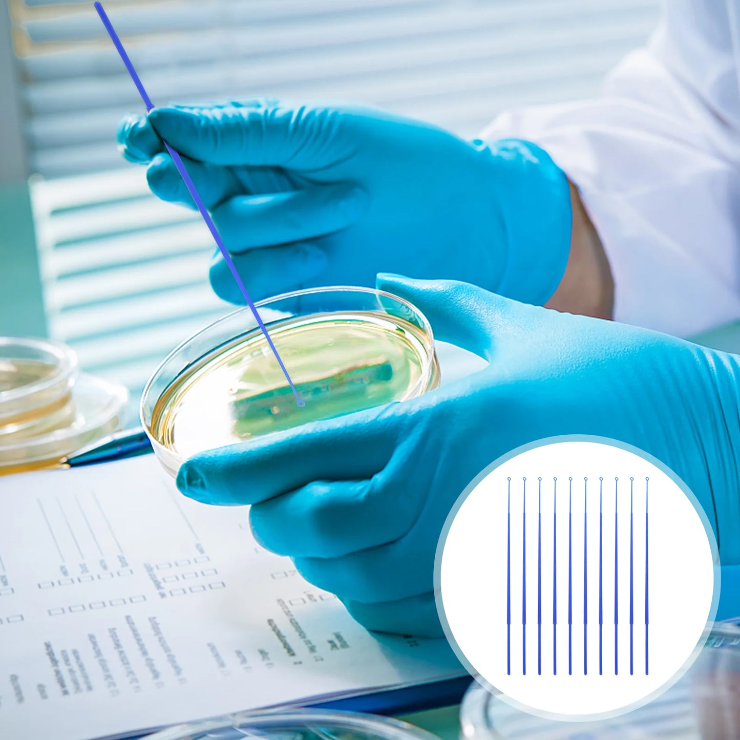 20 Pcs Inoculating Stick Microbiology Inoculation Rods Laboratory Tool Petri Dish Culture Plate Lab Equipment Science Experiment