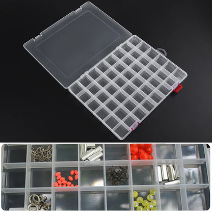 48 Compartments Fishing Tackle Box Fish Lure Hook Bait Storage Case Organizer Container Plastic Waterproof for Fishing