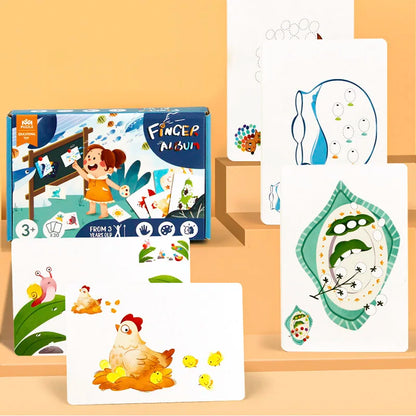 Children's Finger Print Ink Game Kindergarten DIY Graffiti Toys