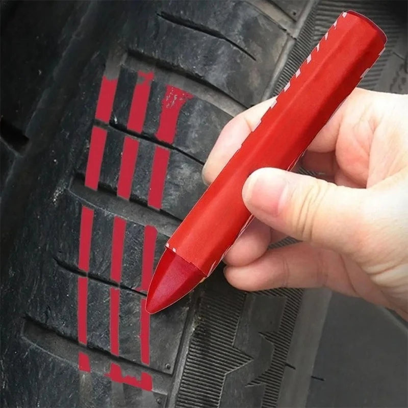 Crayon Marker For Tire Waterproof Paint Marker Pen Car Tyre Tread Care Portable Fade Resistant Tire Crayons For Stones Tiles