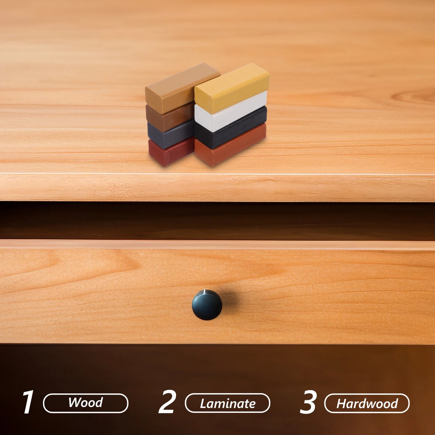 8pcs Crayons Floor Repair Hard Wax Repair Sticks For Wood Furniture Floor Scratch Repair Crayons Repair Wax Filler For Touch-Ups