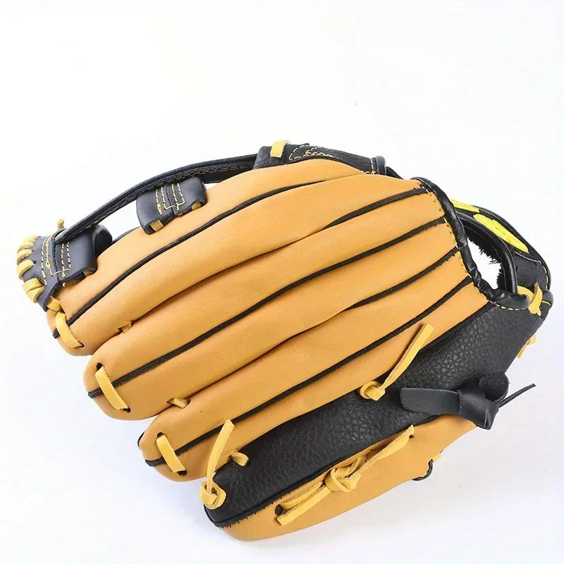 1pc Baseball and Softball Mitt Double-layer Cowhide Baseball Gloves Throwing and Receiving Gloves Teenagers and Adults