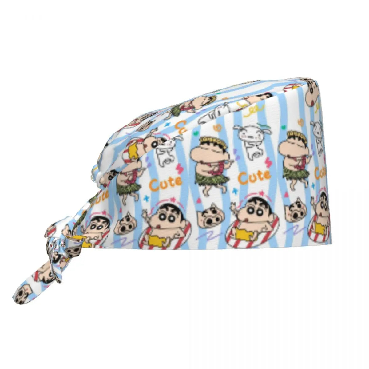 Custom Crayons Shin-chans Cute Anime Scrubs Cap Surgical Hats Women Men Operating Room Cap Nursing Cap Lab Works Hat