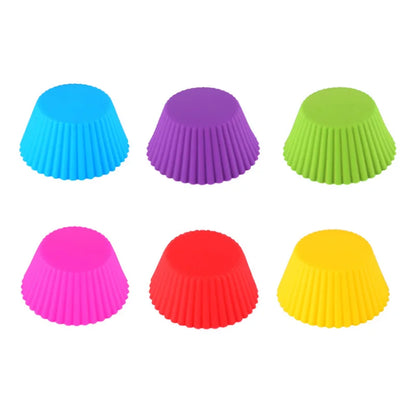 1-24Pcs/Set Silicone Cake Mold Round Shaped Muffin Cupcake Baking Molds Kitchen Cooking Bakeware Maker DIY Cake Decorating Tools