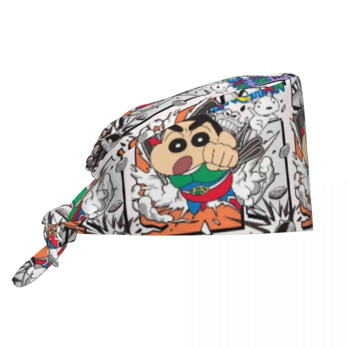 Custom Crayons Shin-chans Cute Anime Scrubs Cap Surgical Hats Women Men Operating Room Cap Nursing Cap Lab Works Hat