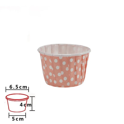 50/100pcs Non-stick Cupcake Tray DIY Cake Mold Rolled Edge Cups 3.25oz Mini Pack Muffins Cup Children's party Baking Supplies