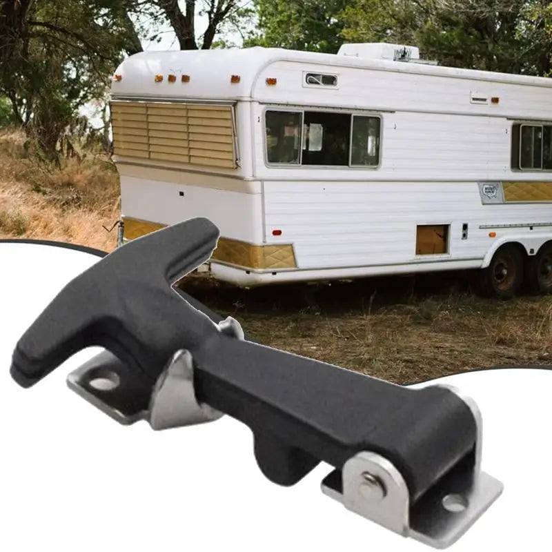 Rubber Hood Catch With Bracket 2pcs Elastic Stainless Steel Rubber Hood Catch Flexible T-shaped Drawer Latch For Coolers Boats