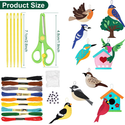 Woodland Animals Craft Kit Forest Creatures DIY Sewing Felt Plush Animals for Kids Early Educational Sewing Sensory Development