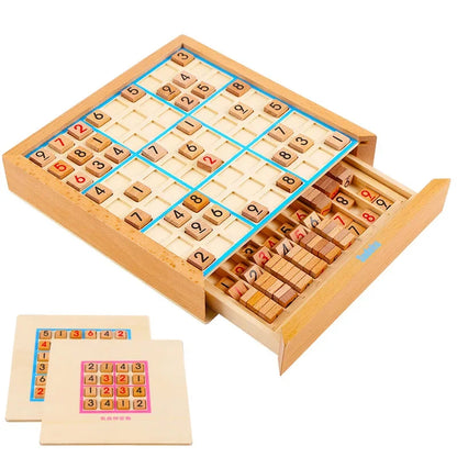 New Wooden Children Sudoku Chess Beech International Checkers Folding Games Table Toy Gifts Learning & Education Puzzles Toys