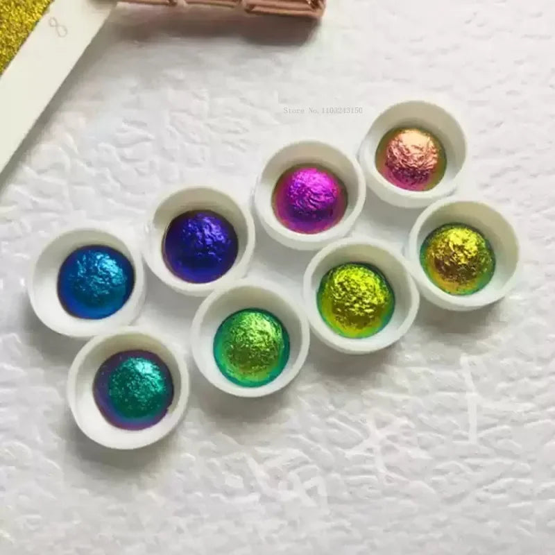 30 Color Conventional Color-changing Pearlescent Pigment Hand-painted Water Color Creation Calligraphy Painting Art Pigment