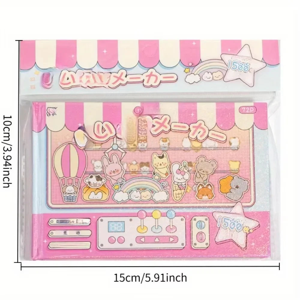 1500 sheets of various patterns mini theme cartoon retro style DIY planner decoration base scrapbook materials sticker art