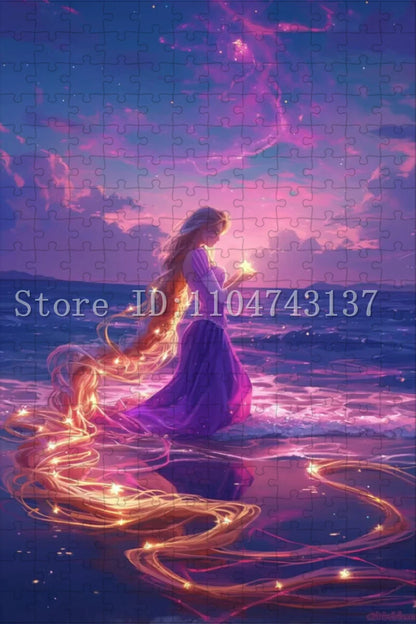 New Arrival Disney Princess Puzzles 108/300/500/1000 Pieces Cartoon Jigsaw Puzzles for Adult Children Intelligence Game Toys