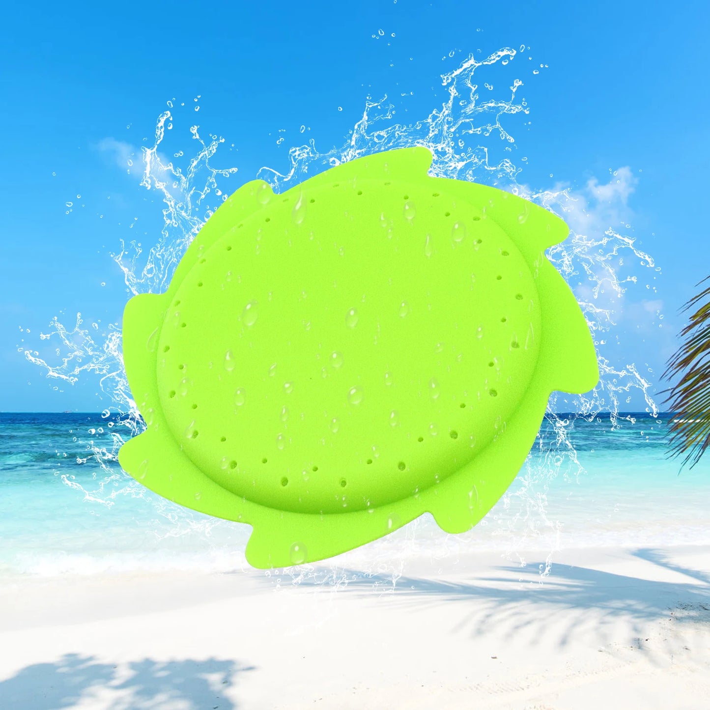 Silicone water sprinkling frisbee children's frisbee beach toy, outdoor beach parent-child water play toy