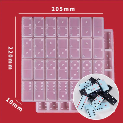 Silicone Dominoes Game Toy Making Mold Resin Epoxy Craft DIY Mould Casting