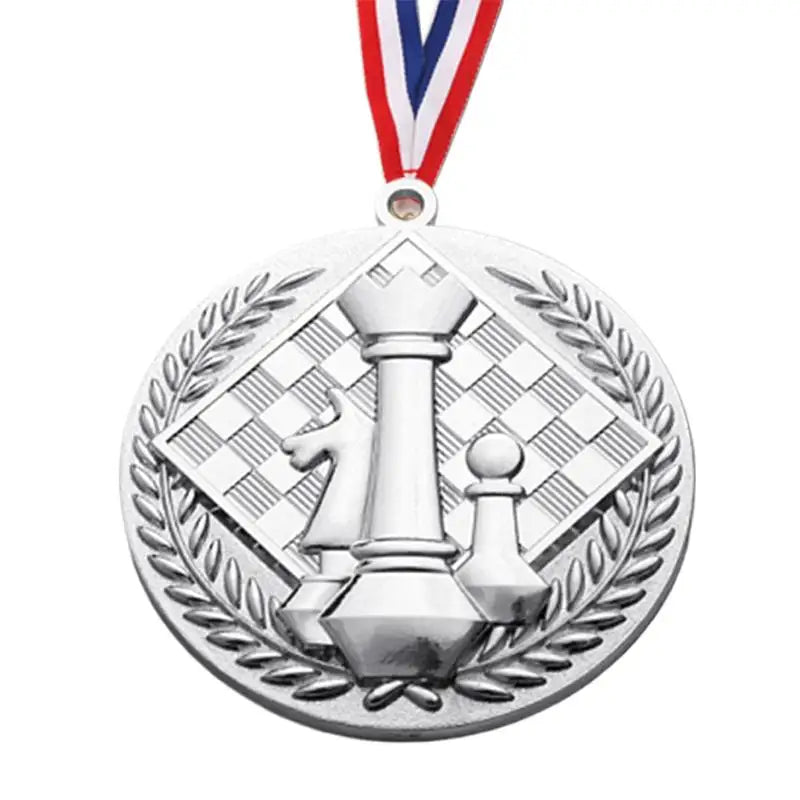 Award Medals With Neck Ribbon Creative Gold Medals For Kids Chess Award Medals Trophy Award Prize Gift Honor Roll Medals Awards