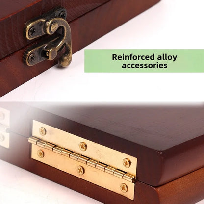 Ancient Mancala African Chess: The solid wood chess set is paired with exquisite stone granules and is an essential board games