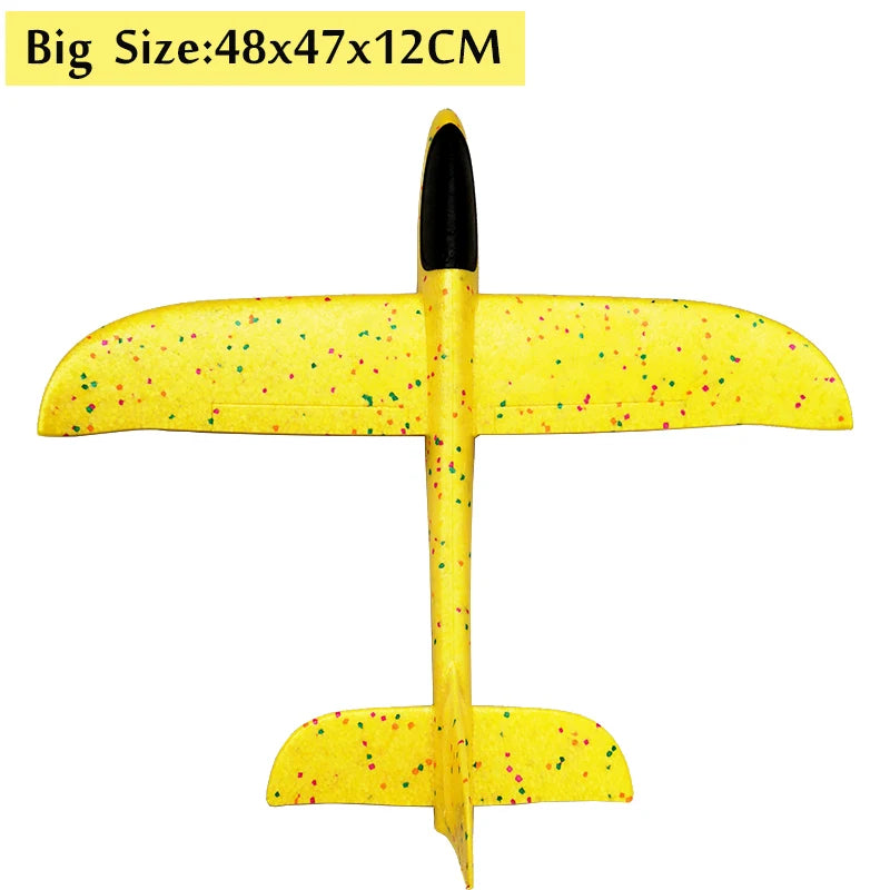 Large Foam Plane Glider Hand Throw Airplane Inertial EPP Bubble Planes Outdoor Launch Kids Toys for Children Boys Gift