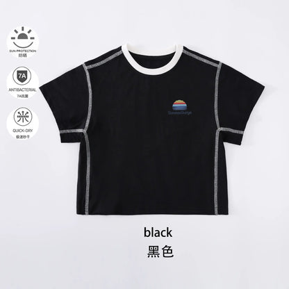 Family Clothes Tees Father Mother and Daughter Son Kids Cotton Short Sleeve T Shirts Fashion Korea Parents and Children Clothes