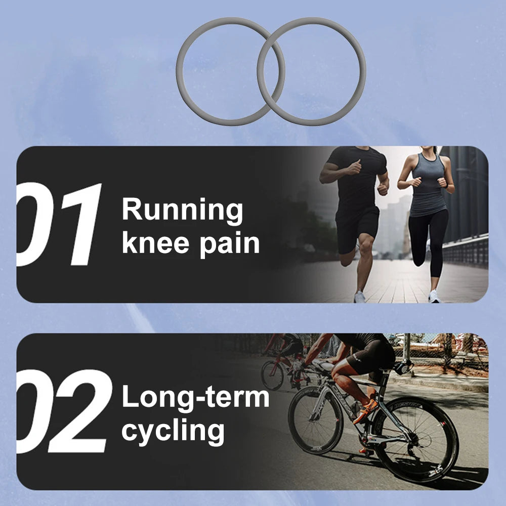 2Pcs Knee Patella Strap Elastic Silicone Knee Support Patella Stabilizer for Basketball Volleyball Tennis Jumping Sports