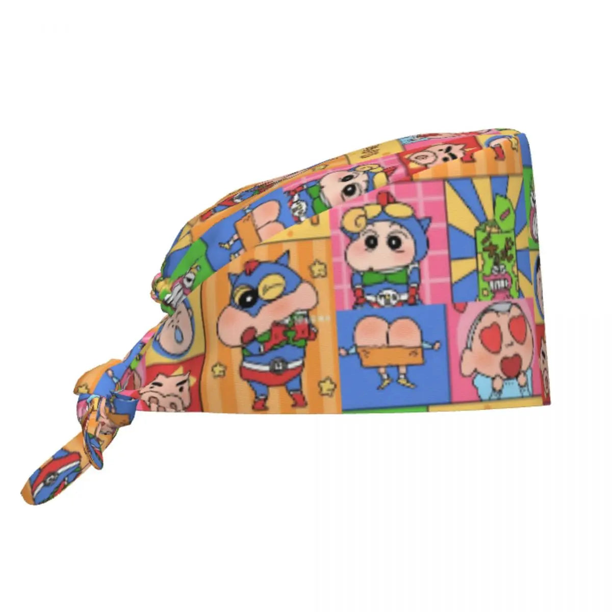 Custom Crayons Shin-chans Cute Anime Scrubs Cap Surgical Hats Women Men Operating Room Cap Nursing Cap Lab Works Hat