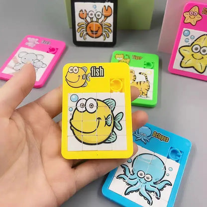 Cartoon Animal Slide Puzzle for Kids Early Educational Toys Goodie Bags Stuffers Classroom Prizes Birthday Party Gifts
