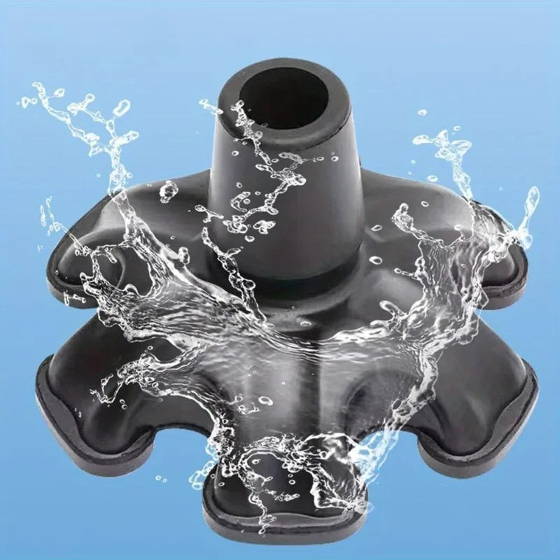 1pc Replacement Cane Tips Portable 6 Support Walking Sticks, Single Crutches, Rubber Non-slip Foot Mats, Elderly Supplies