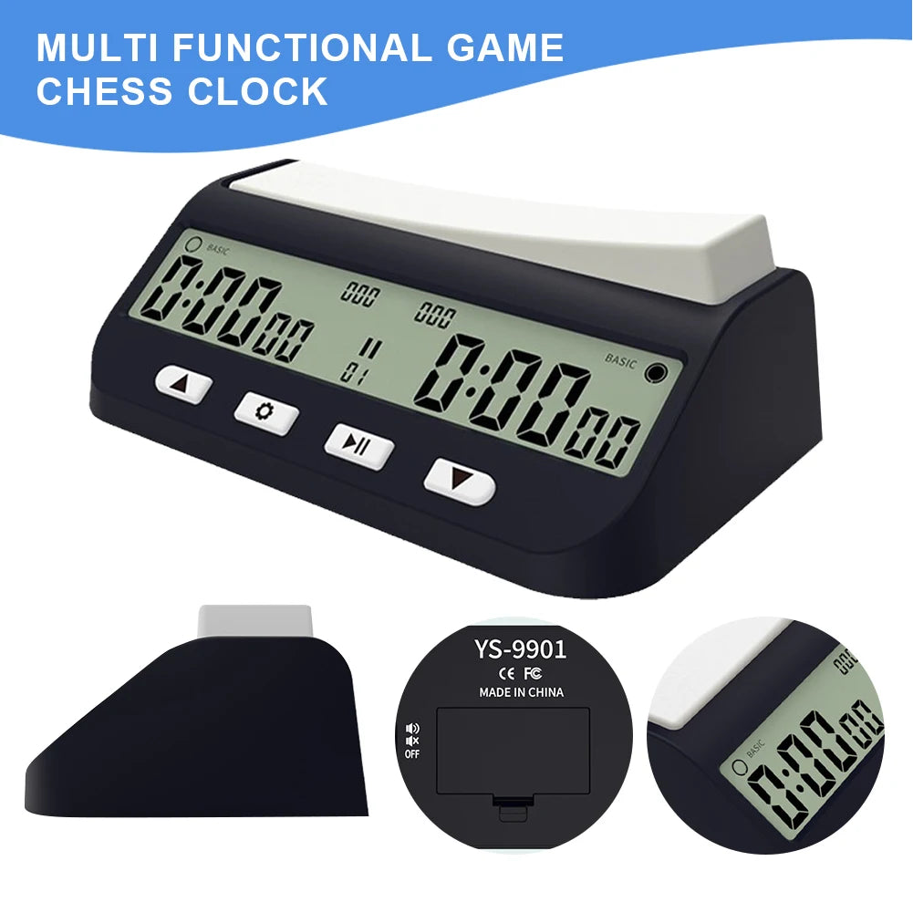 Digital Chess Timer with Basic Bonus Delay and Positive Time Features Game Timer for Chess Game I-GO and Chinese Chess