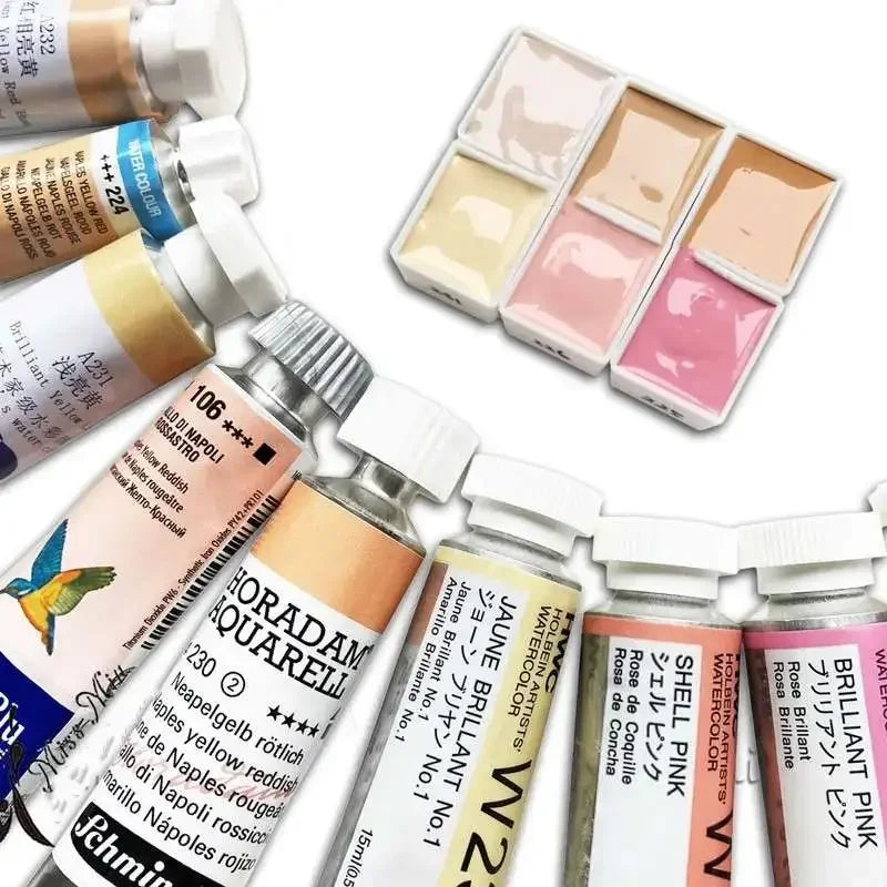 Skin Color Watercolor Paint 2ml Mini Sample VanGogh/Holbein Daniel Smith/Mijello Paul Rubens Flesh Color Water Color Art