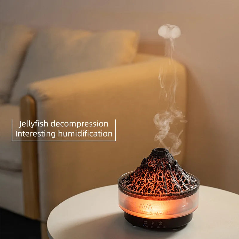 2024 New Simulated Volcano Crack Humidifier Large Capacity Colorful Night Light Aromatherapy Diffuser Household Spread Perfume