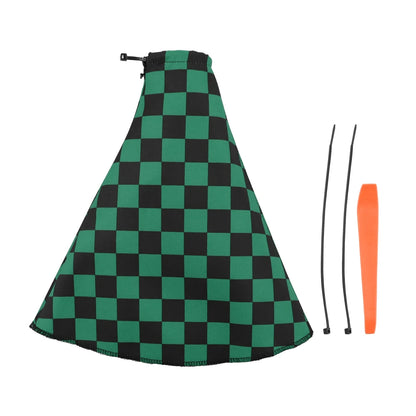 4Pcs JDM Racing  Plush Floor Mat Checkers Vehicle Front Rear Carpets Universal Car Floor Carpet Rugs Non-Slip Car Decoration