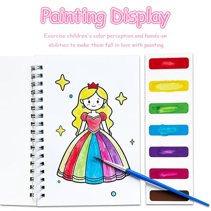 "8 Major Theme Creative Coloring Book Set: Children's Painting Book with Ocean Theme Comes with a painting color card.