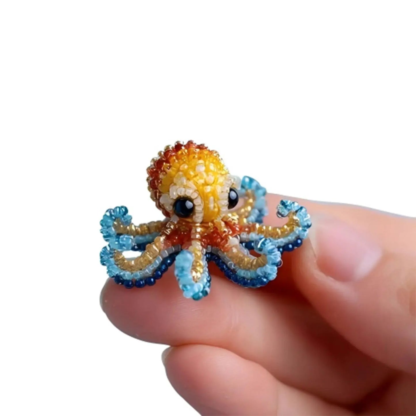 Octopus Bead Embroidery Kit Versatile Sea Creature Beaded Embroidery Diy Beadwork Craft Kit Three-Dimensional For Dining Room
