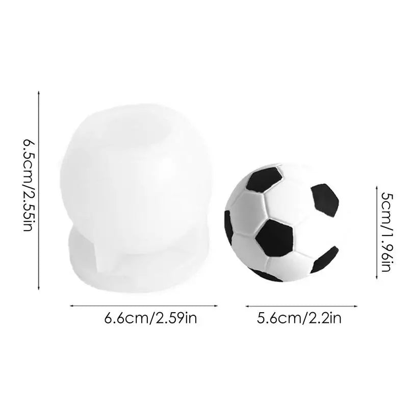 Football Shape Soccer Resin Mold Football Shape Cake Decoration Tools Cute Candle Moulds for Fondant Decoration Birthday Party