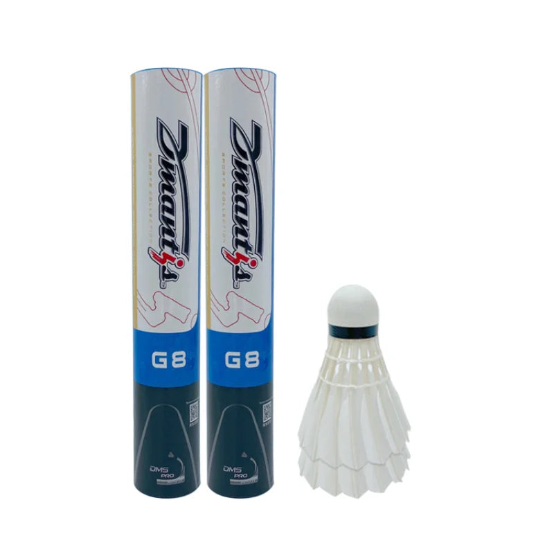 12Pcs G8 Professional Competition Badminton Shuttlecocks Birdies Full Goose Feather Ball
