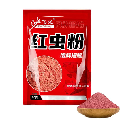 Fishing Scent Fishing Red Worm Powder Bait Scent Fish Attractants For Baits High Concentration Attractive Smell Fishing Bait