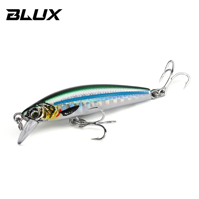 BLUX Gravity Minnow 50mm Long Cast Heavy Shrink Fishing Lure 4.3g Wobbler for Freshwater Saltwater Bass Pike Hard Plastic Bait