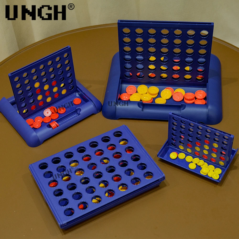 UNGH Foldable Connect 4 in A Line Board Game Classic Party Bingo Chess Family Game Toy Educational Toy for Kids Children