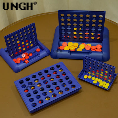 UNGH Foldable Connect 4 in A Line Board Game Classic Party Bingo Chess Family Game Toy Educational Toy for Kids Children