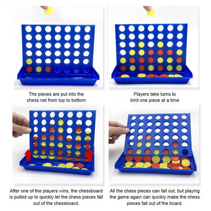 Newest Connect 4 Game Classic Master Foldable Kids Children Line Up Row Board Puzzle Toys Gifts Board Game