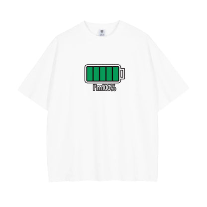 Funny Battery Pattern Family Matching Clothes Daddy Mommy Son Daughter Tops Summer Short Sleeve  Family T-shirt