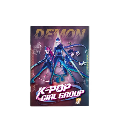 Kpop Demon Hunters Coloring Book Anime Character Rumi Mira Zoey Cute Line Drawing Tracing Sketch Copying Picture Book Kids Gifts