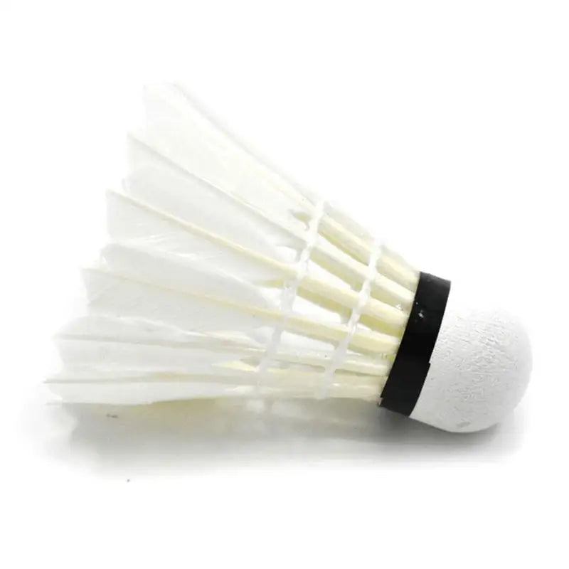 12Pcs/lot Badminton Natural Duck Feather Balls Training Badminton White Feather Shuttlecock For Sports Practice Equipment
