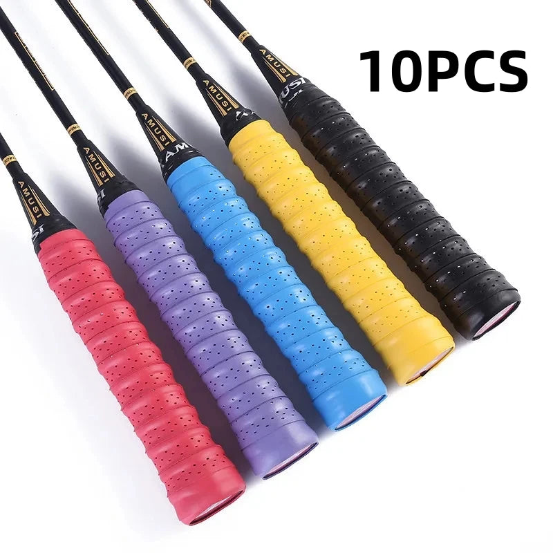 10x Tennis Racket Grip Tape Absorb Moisture Badminton Handle Tape Frosted Anti-Slip Overgrip ForTennis Racquet Badminton Racquet