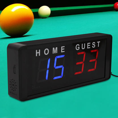 4-Digit LED Electronic Score Keeper Scoreboard with Remote for Badminton Volleyball Baseball Ping Pong Table Tennis