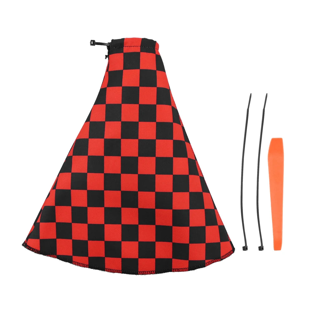 4Pcs JDM Racing  Plush Floor Mat Checkers Vehicle Front Rear Carpets Universal Car Floor Carpet Rugs Non-Slip Car Decoration