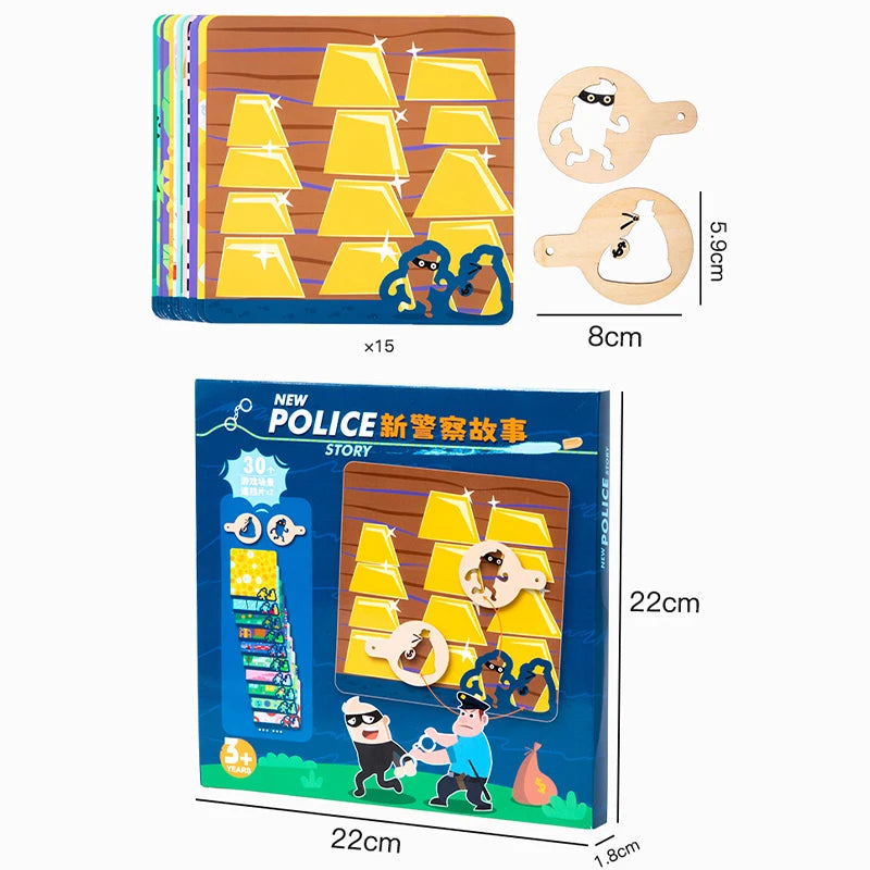 New Police Story Game Shape Matching Toys Interactive Board Games