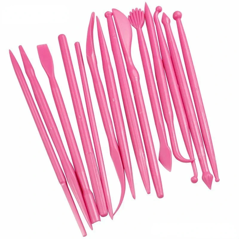 14Pcs/Set Plastic Clay Sculpting Set Wax Carving Pottery Tools Carving Sculpture Shaper Polymer Modeling Clay Tools