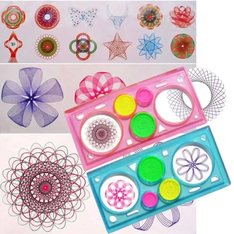 Kids Spirograph Art Set  STEM Drawing Kit with Geometric Rulers  Unleash Creativity  Learn