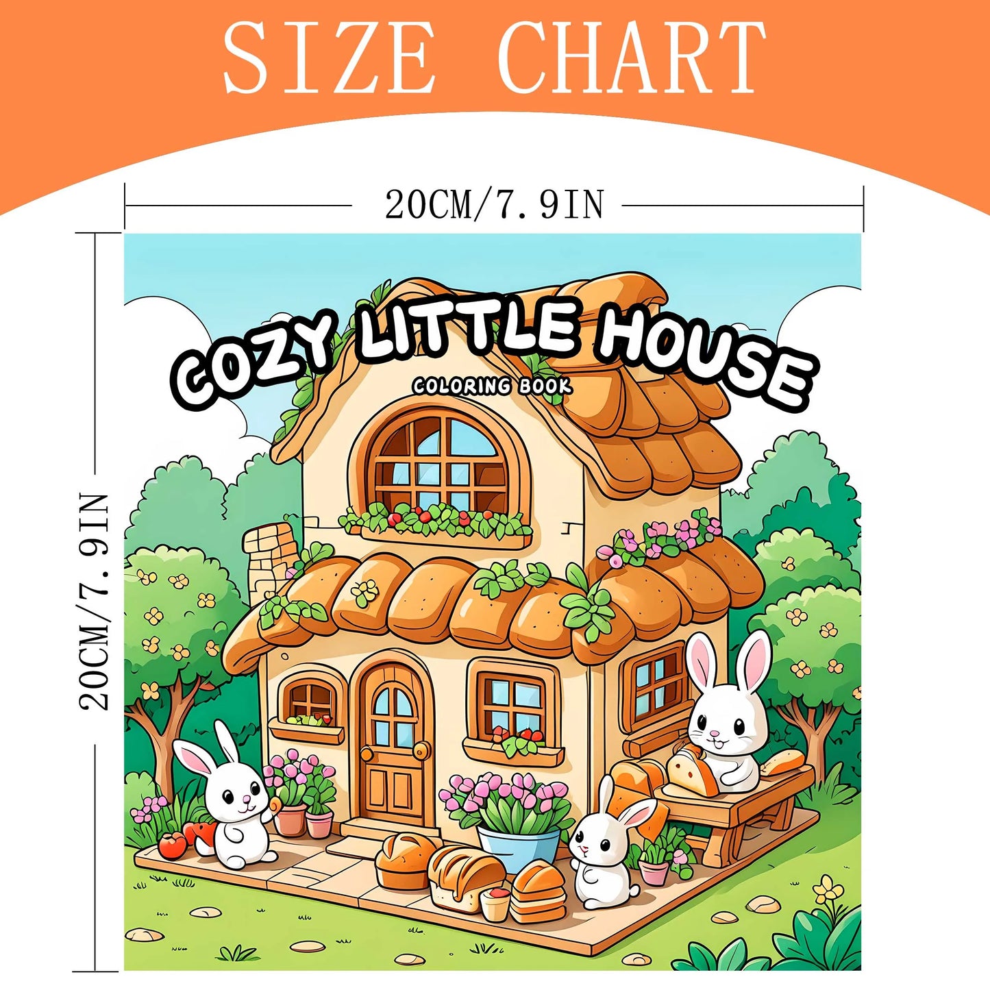 COZY LITTLE HOUSE Coloring Book for Adults Cute Drawing Book Perfect Gift for Party and Birthday