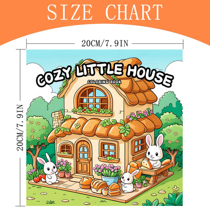 COZY LITTLE HOUSE Coloring Book for Adults Cute Drawing Book Perfect Gift for Party and Birthday